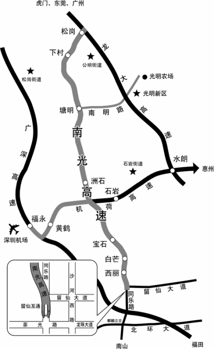 深圳外环高速地图图片