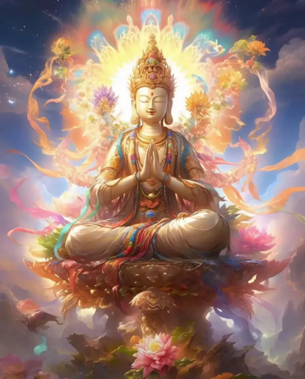 遇见普贤菩萨,请您驻足片刻,停留五秒.