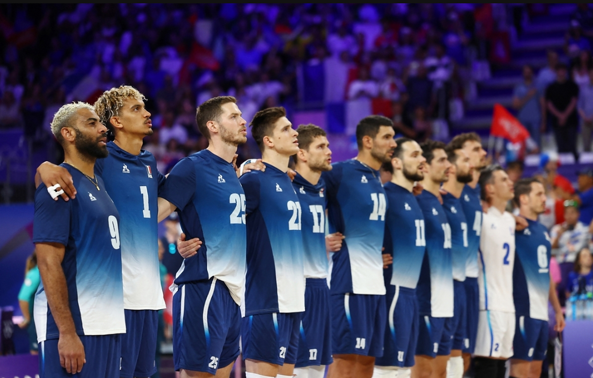 2024巴黎奥运会‖排球男子1/4决赛 法国男排91933138德国男排