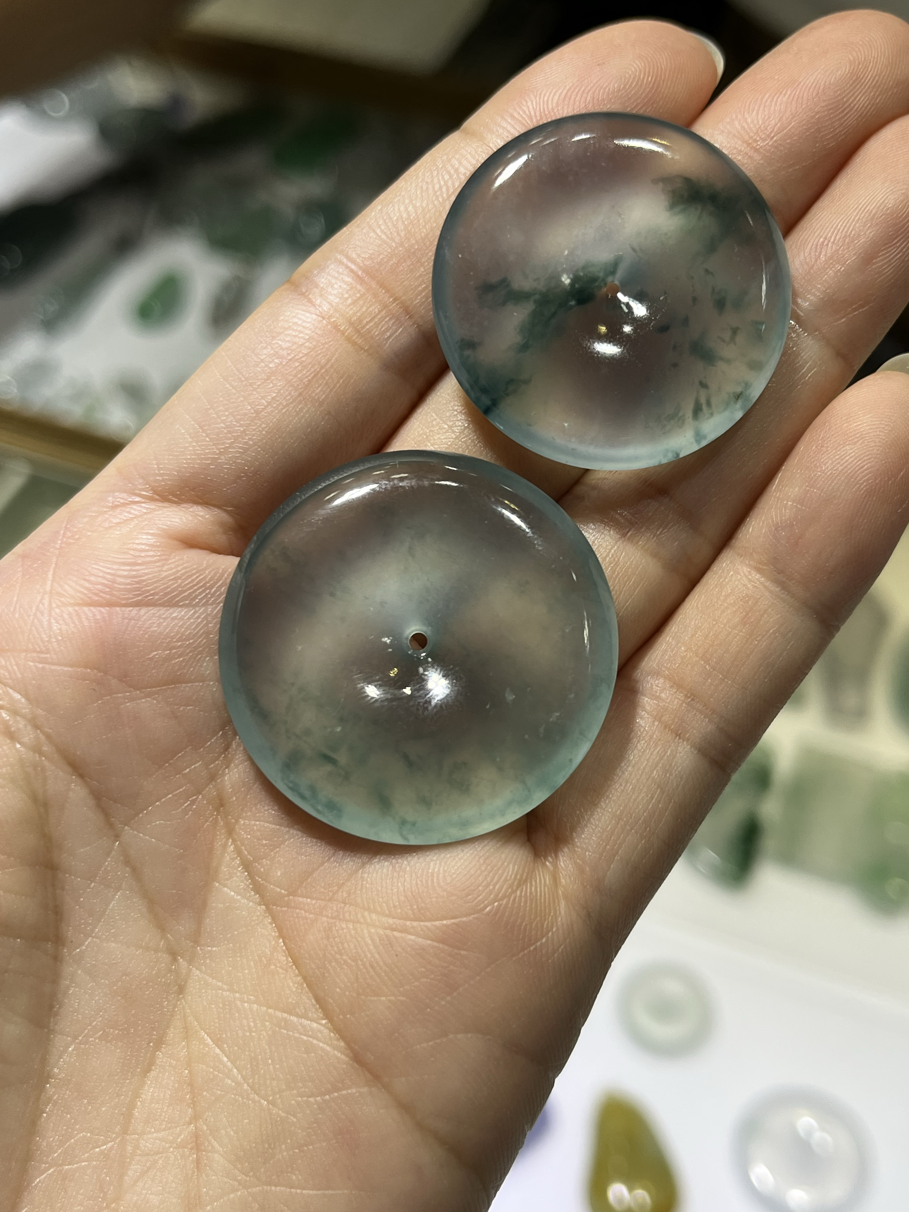 高冰翡翠平安扣,都是收藏级精品!