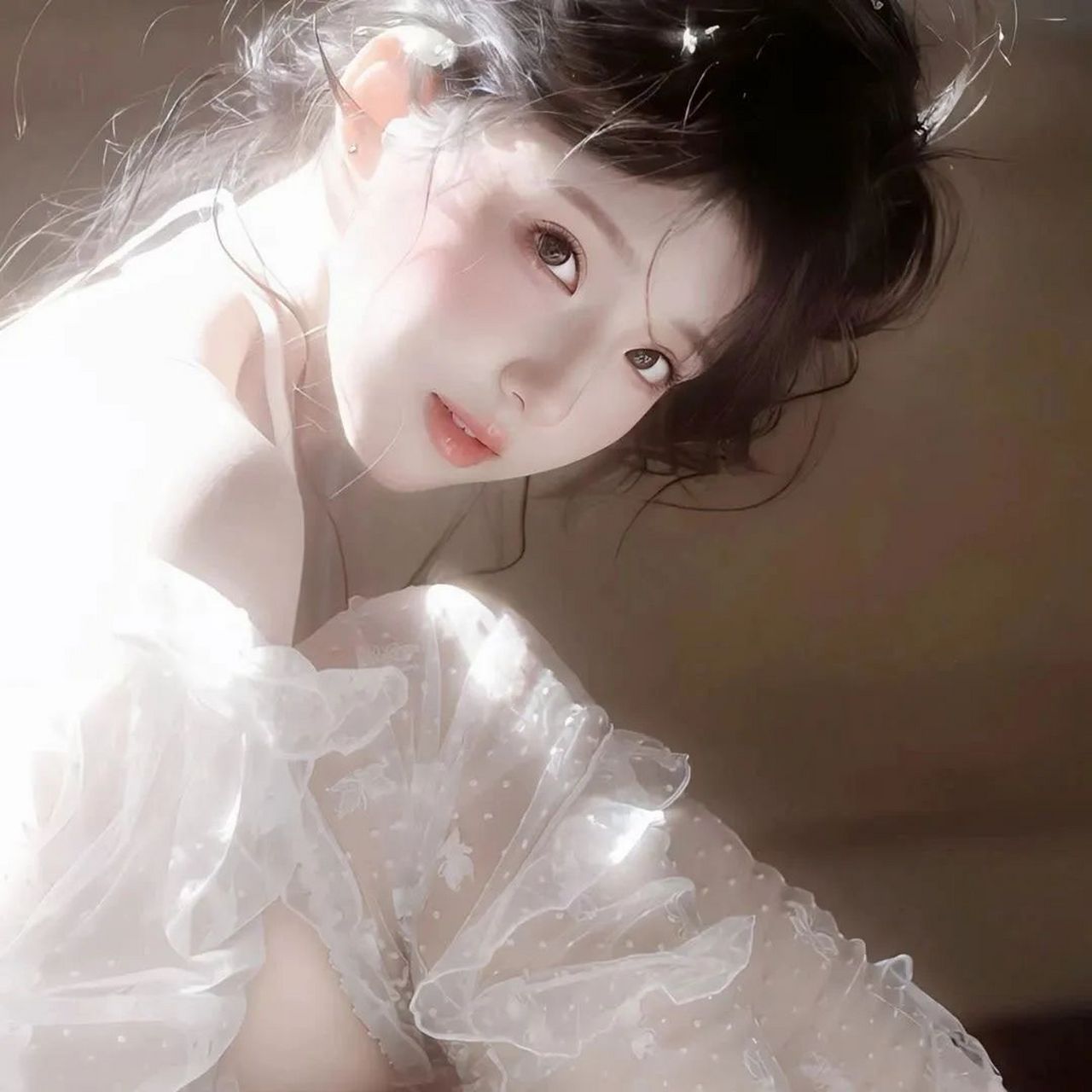 ins干净温柔白月光女头