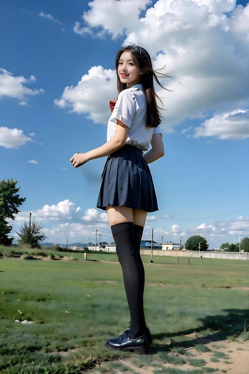 jk制服配大腿袜#动态连更挑战