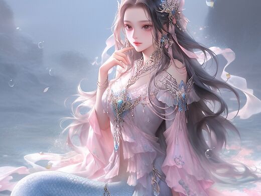 如何学画古风美人鱼