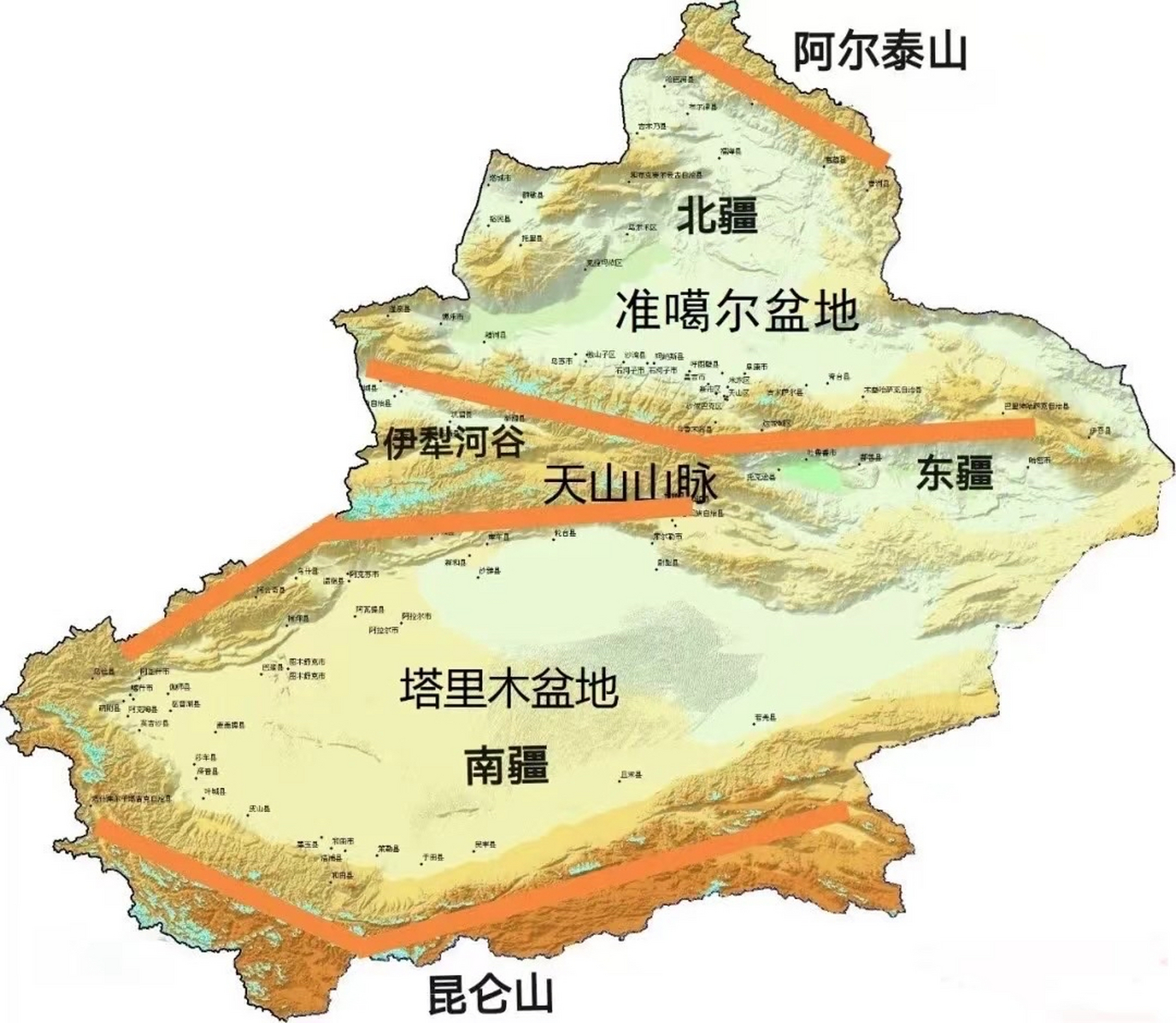 吐哈盆地地图图片