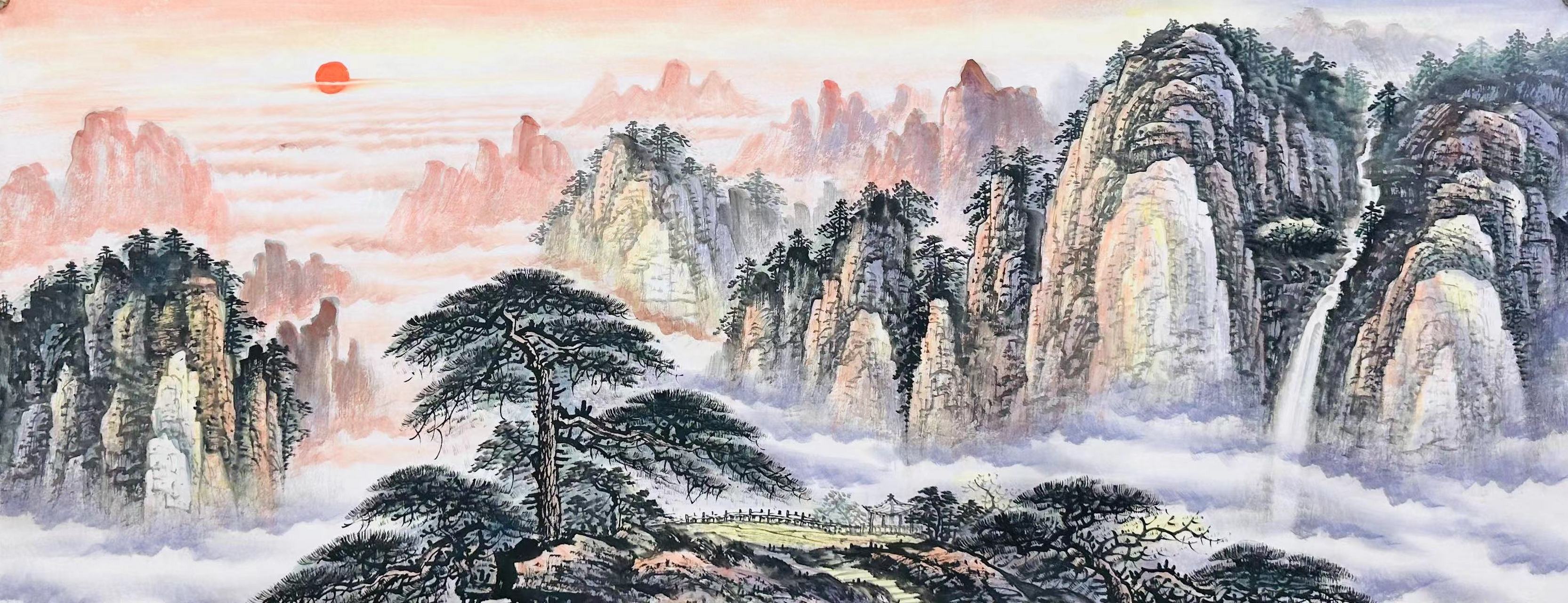 刚完工一幅迎客松,适合挂在客厅和办公室,喜欢的朋友微我结缘[愉快]