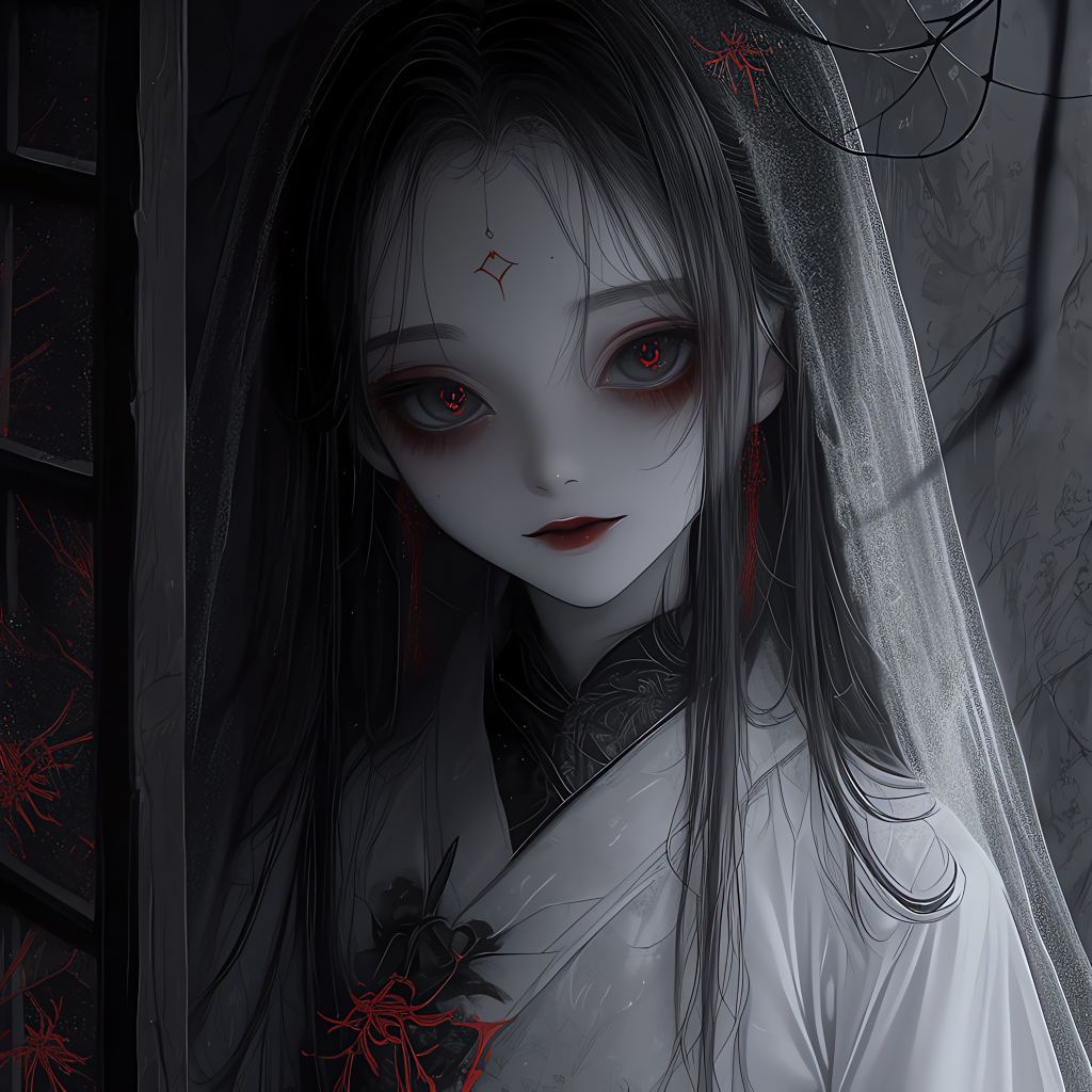 恐怖暗系彼岸花头像女彼岸花微信头像古风伤感彼岸花头像彼岸花头像血