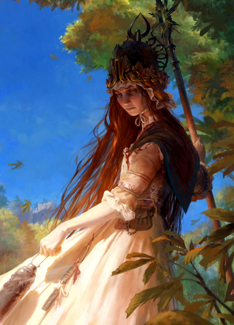 duchek奇幻角色插画欣赏,用写实的风格描绘了异世界造型独特的人物