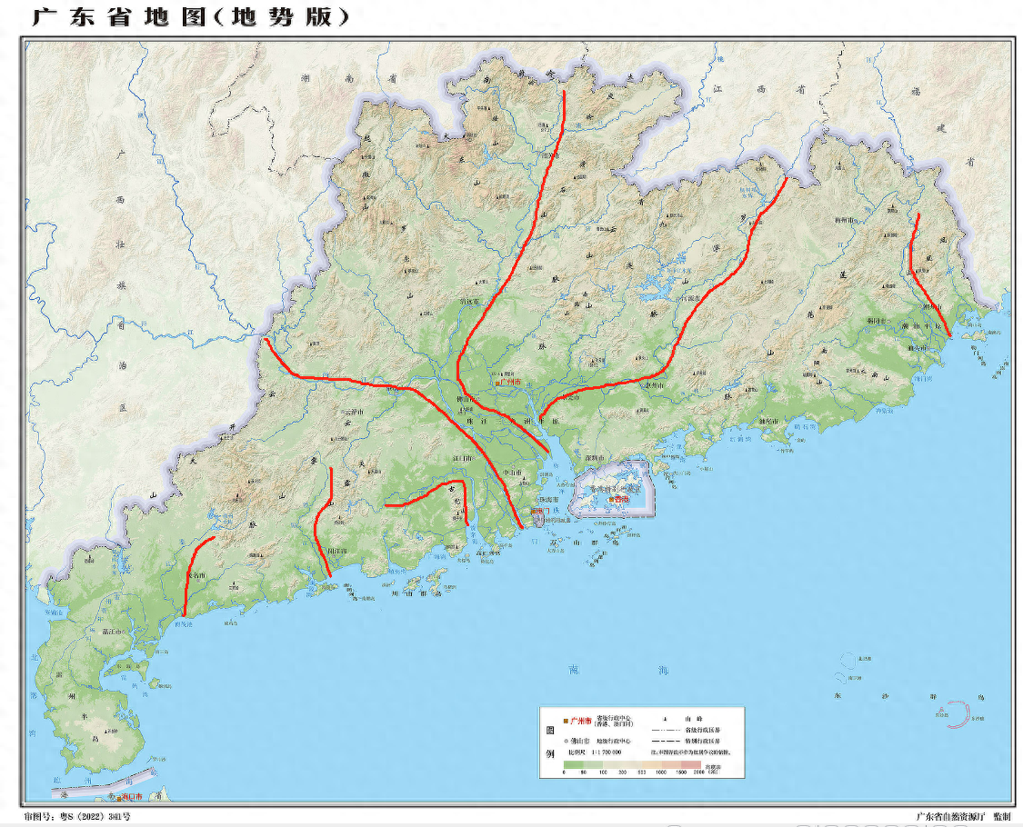 广东河流地图高清版图片