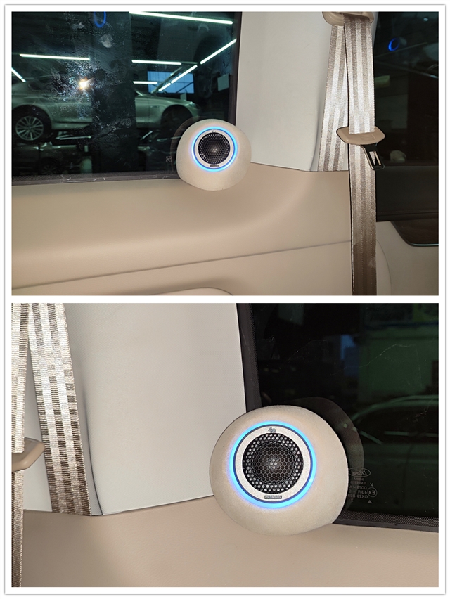 汕头福特黑武士汽车音响改装丹拿236两分频喇叭改装案例