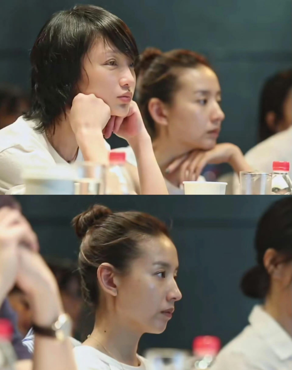 几个女明星的纯素颜合照,董洁的头骨也太完美了吧,气质也最突出.