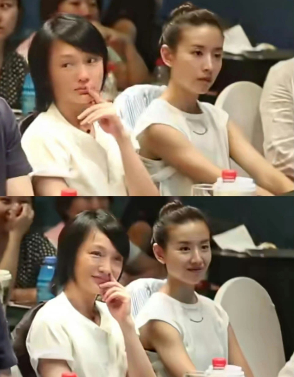 几个女明星的纯素颜合照,董洁的头骨也太完美了吧,气质也最突出.