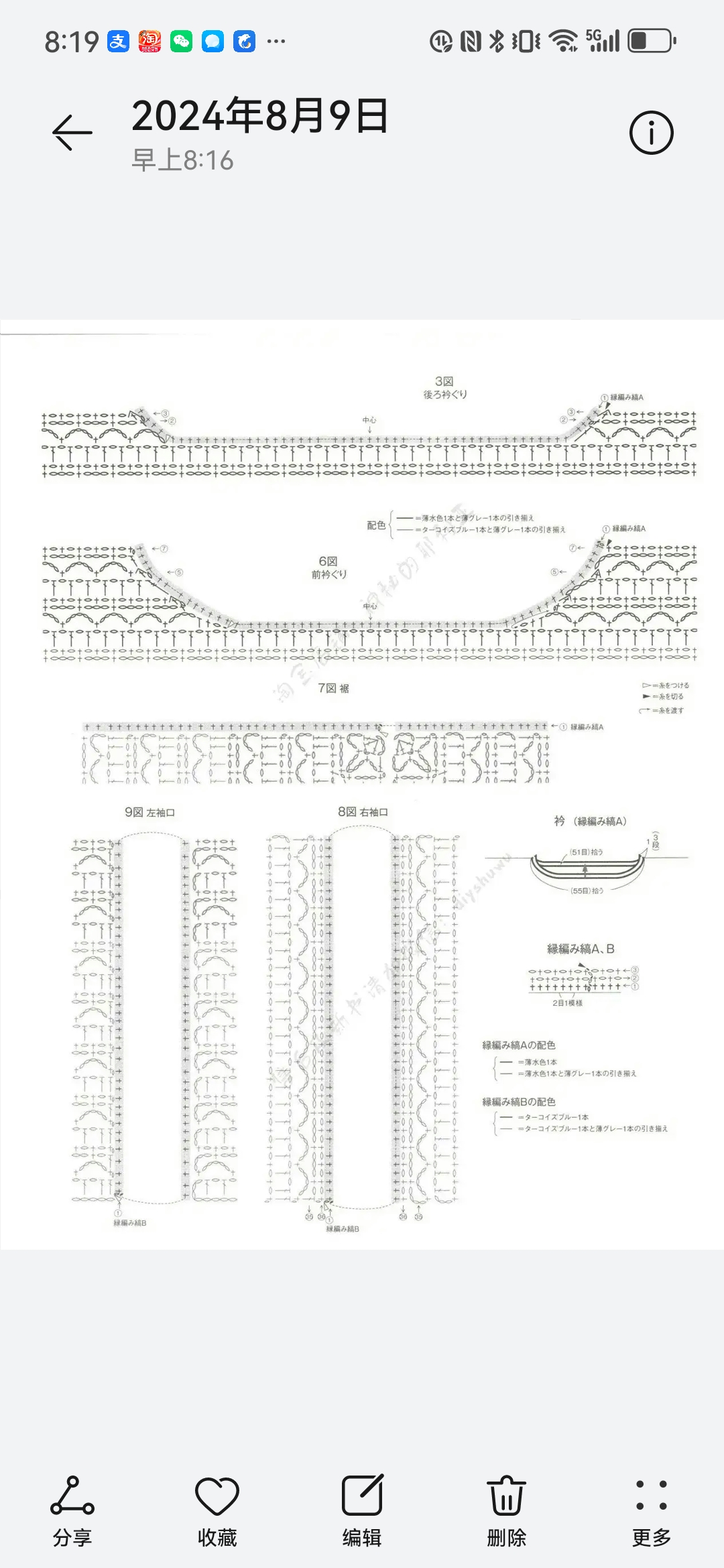 钩织蕾丝镂空罩衫图解图片