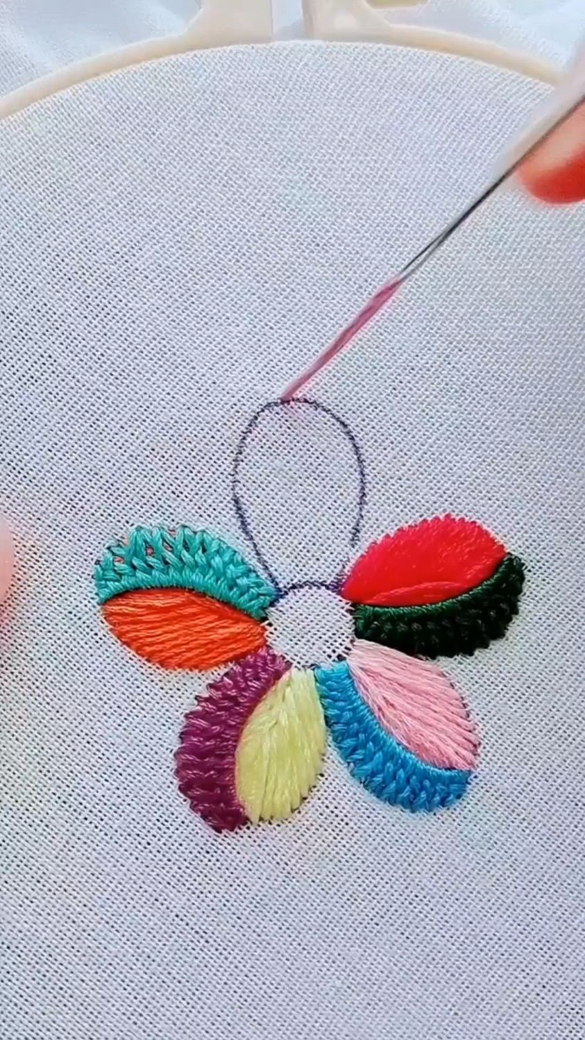 补洞的时候可以用这个绣花方法