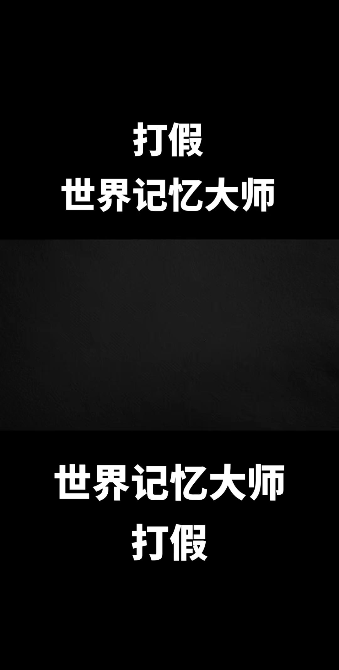 打假世界记忆大师