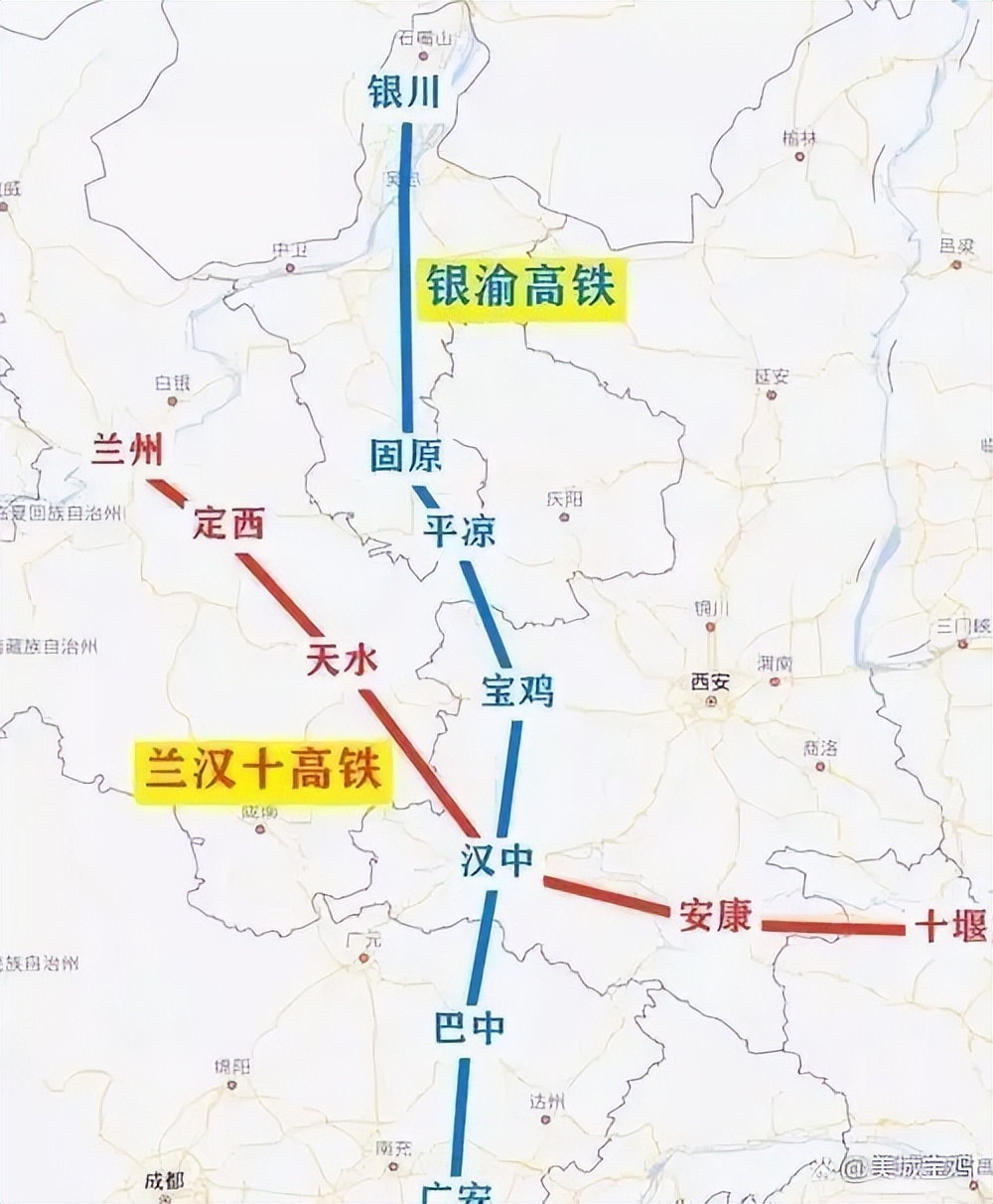 兰渝高铁获批路线图图片