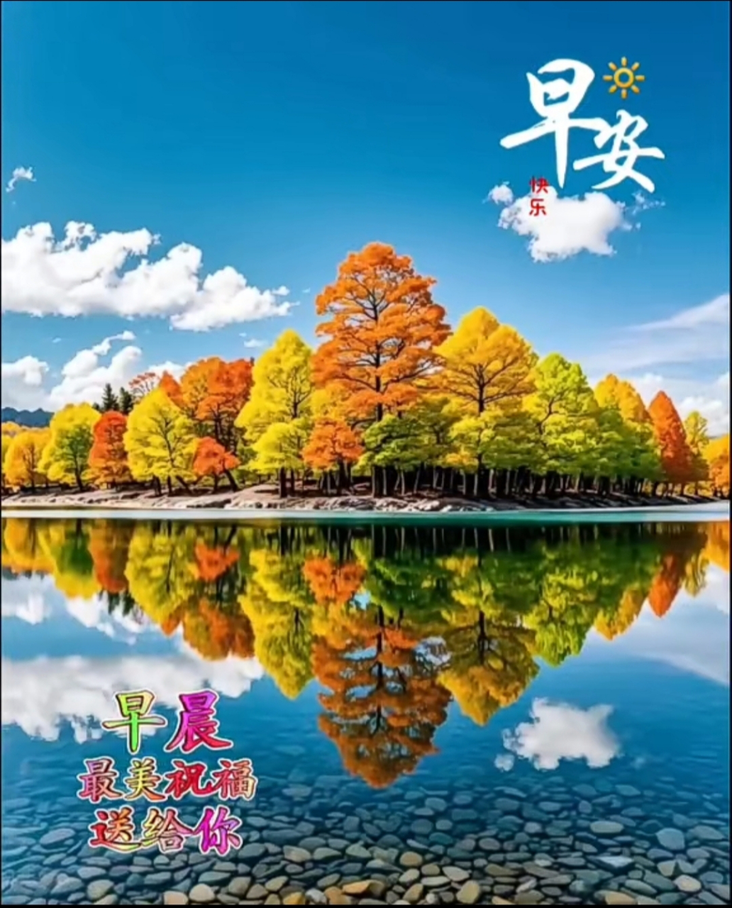 最美的秋景送给你,最美的祝福送给你. #今日早安