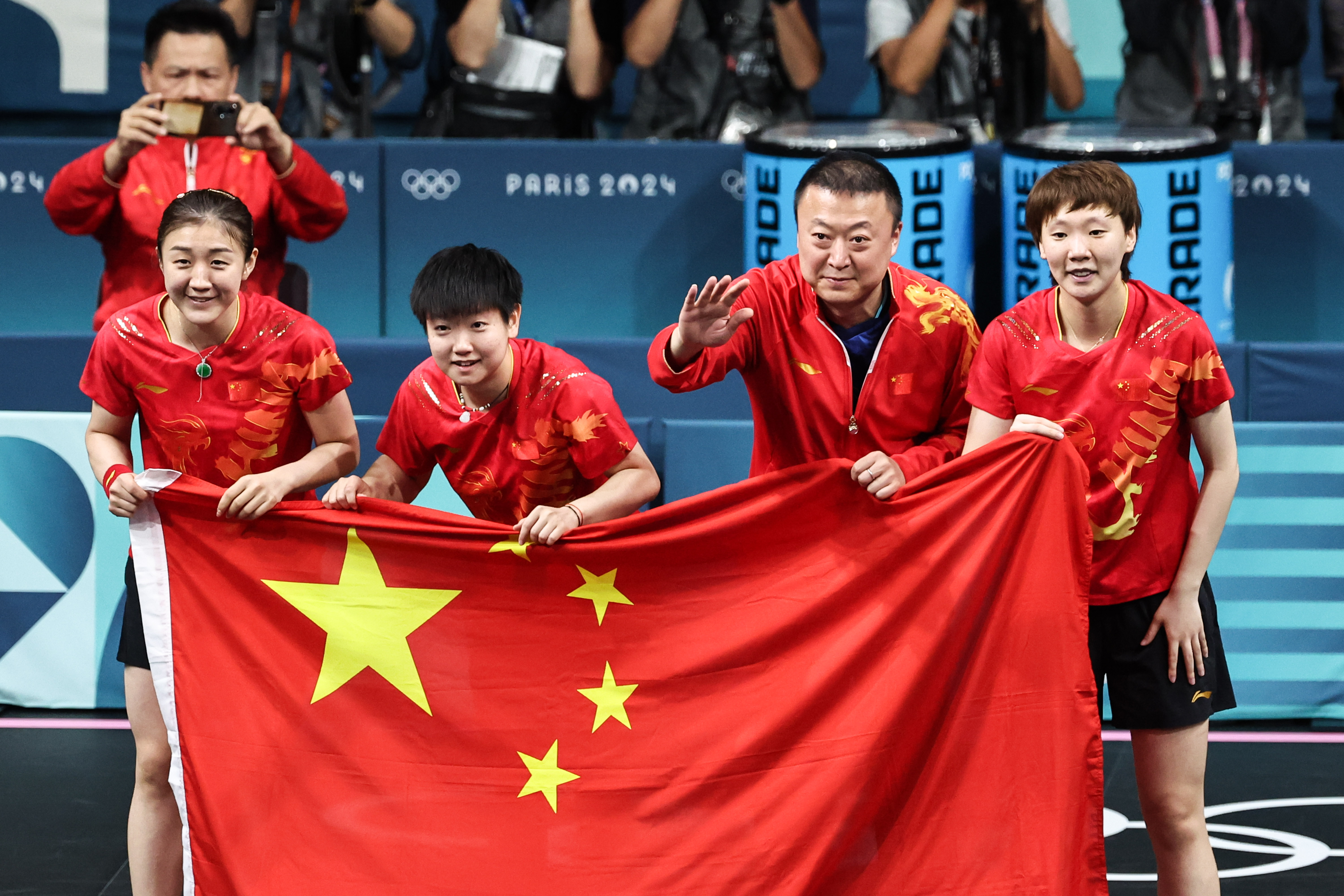 队包揽女单冠亚军乒乓球奥运夺金照片奥运会中国团体金牌中国乒乓球队