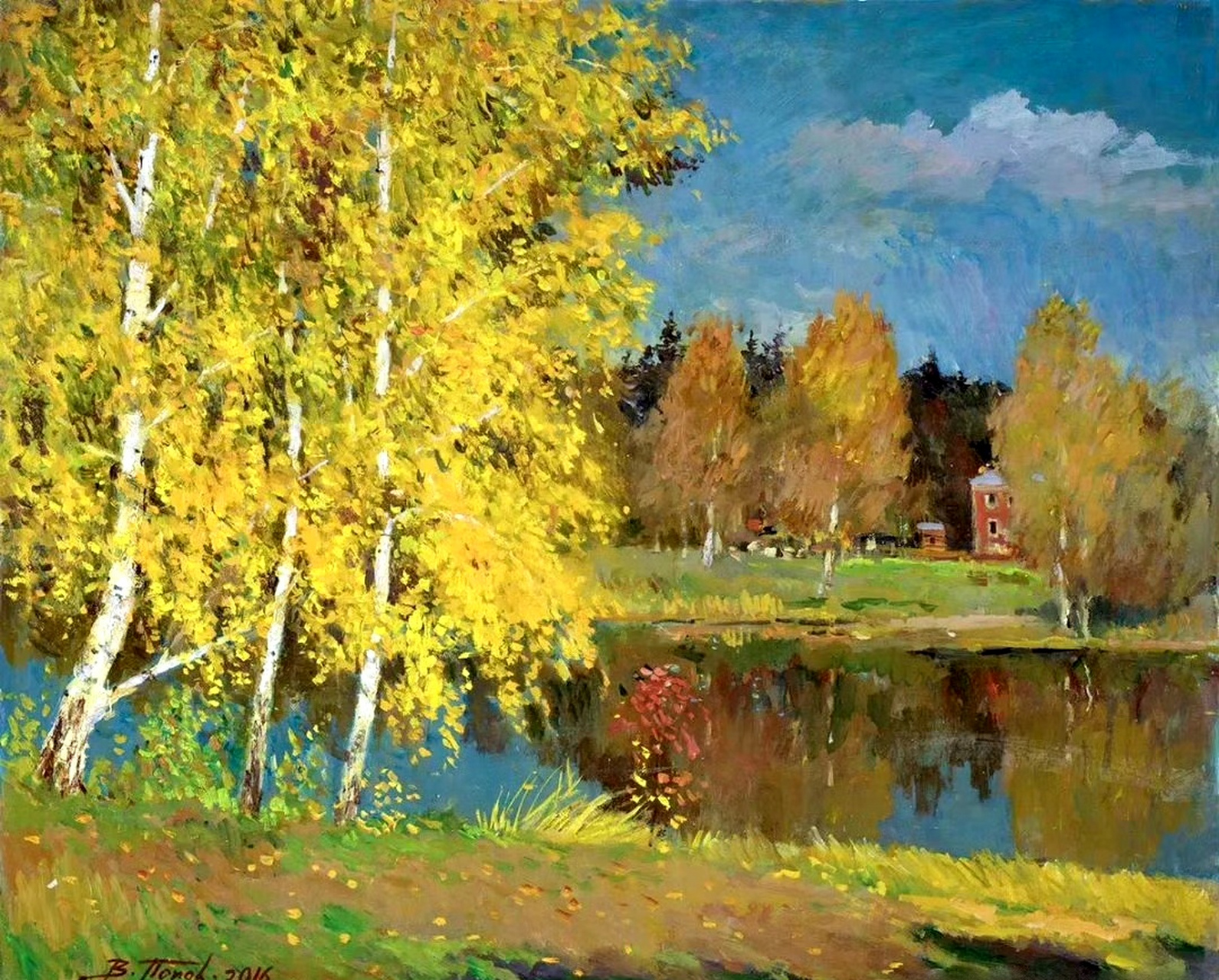 俄罗斯维塔利·鲍里索维奇·波波夫油画作品欣赏,在艺术创作中,他融合