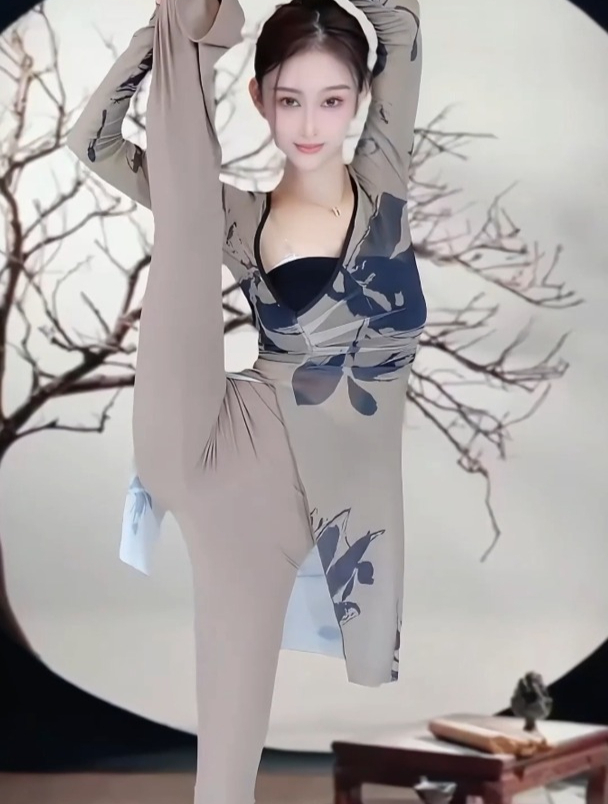 一字马美女绝美舞姿!