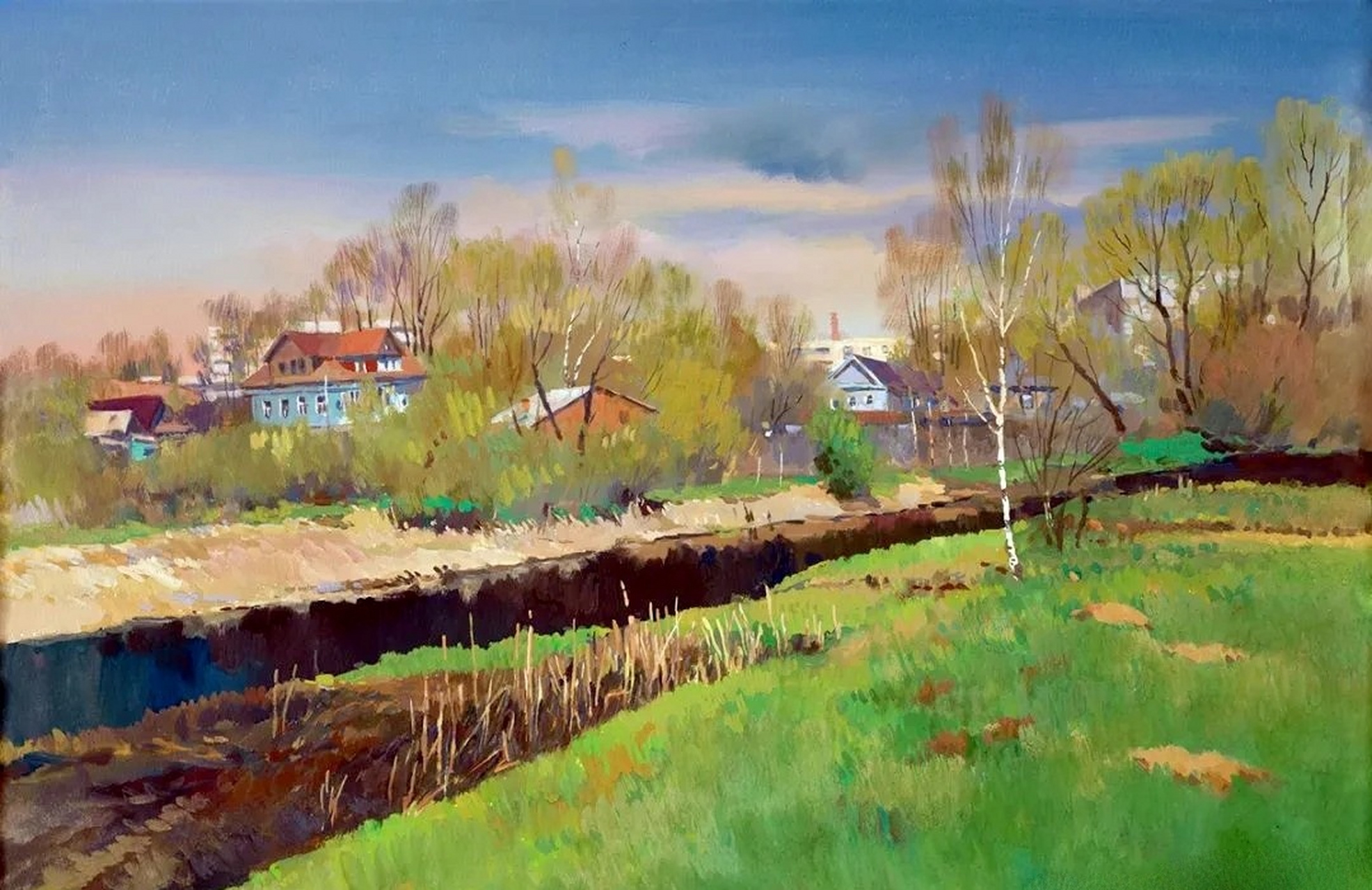 俄罗斯维塔利·鲍里索维奇·波波夫油画作品欣赏,在艺术创作中,他融合