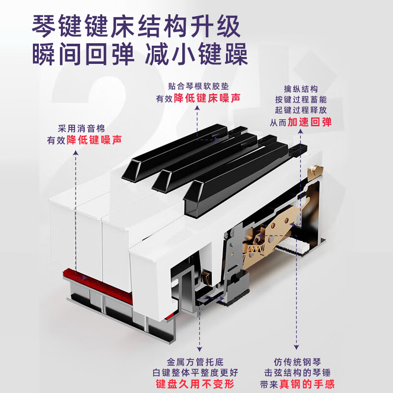 贝琪b103电钢琴怎么样?重锤88键,考级学习好帮手