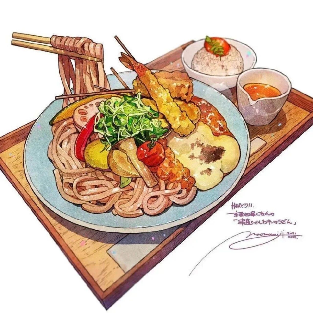 似日式动漫里面的美食,很好吃的样子