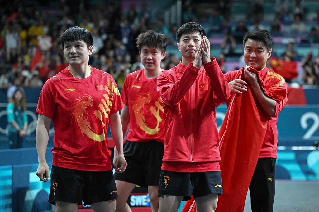 "  北京时间8月10日,在巴黎奥运会乒乓球男子团体决赛后的新闻发布会