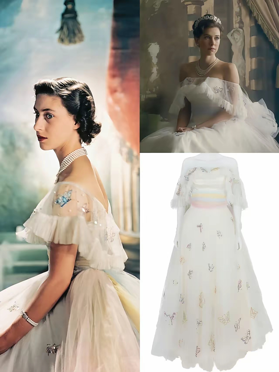 玛格丽特公主19岁生日礼服,官方肖像照.