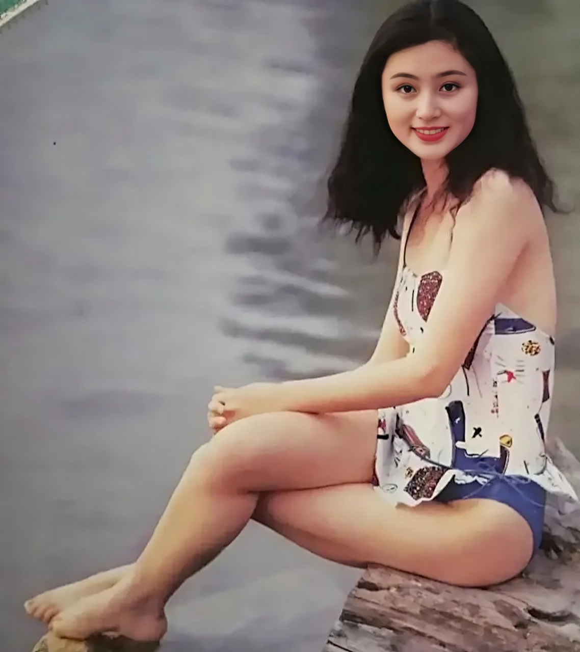 第一次见到穿泳装的陈红,要身材有身材,要样貌有样貌,素颜也那么美,太