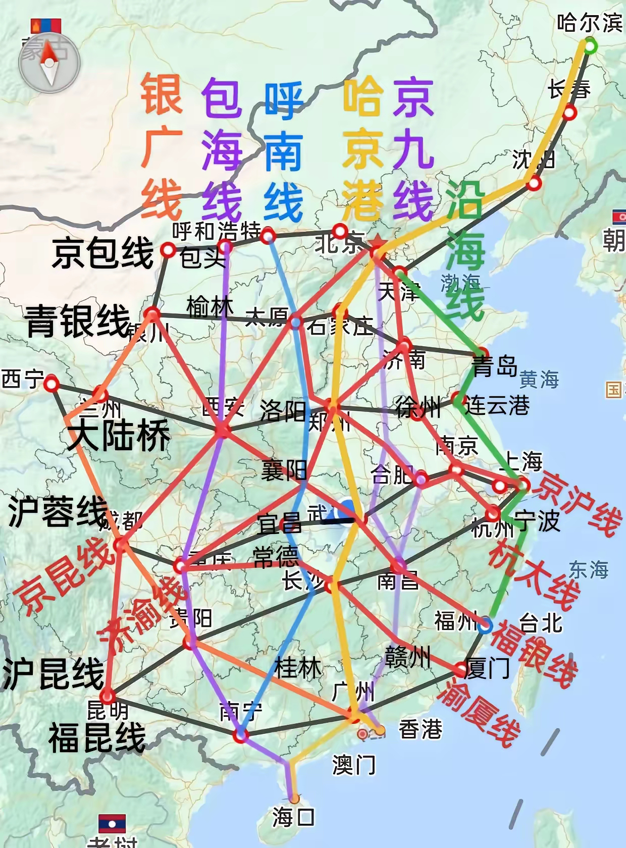 规划八纵八横铁路线实在是高