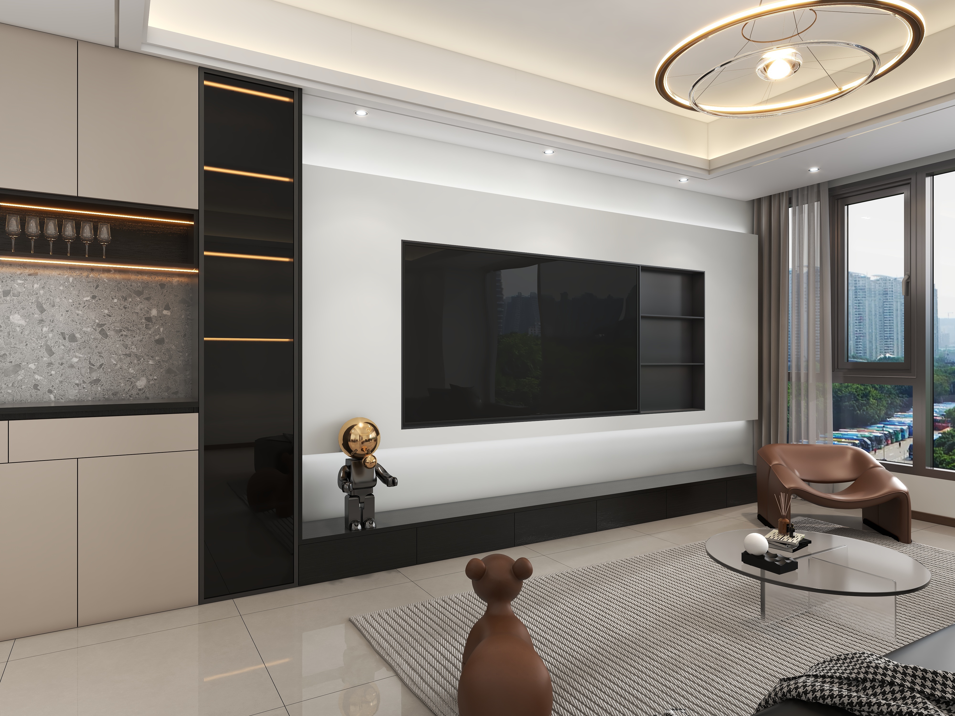 这是我见过最满意的家:光客厅电视背景墙让无数人效仿,简约高级