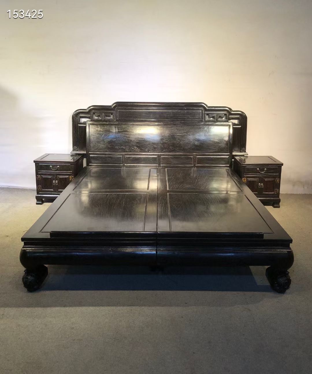 极品紫檀国色天香床