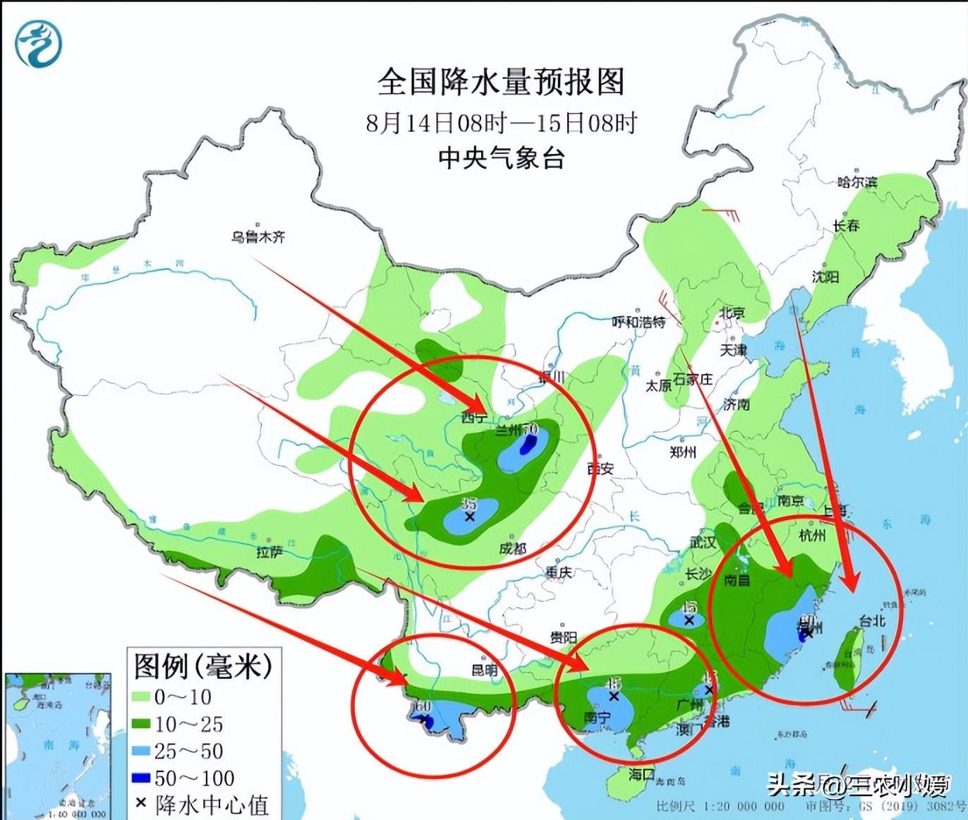 明天全国降雨分布图图片