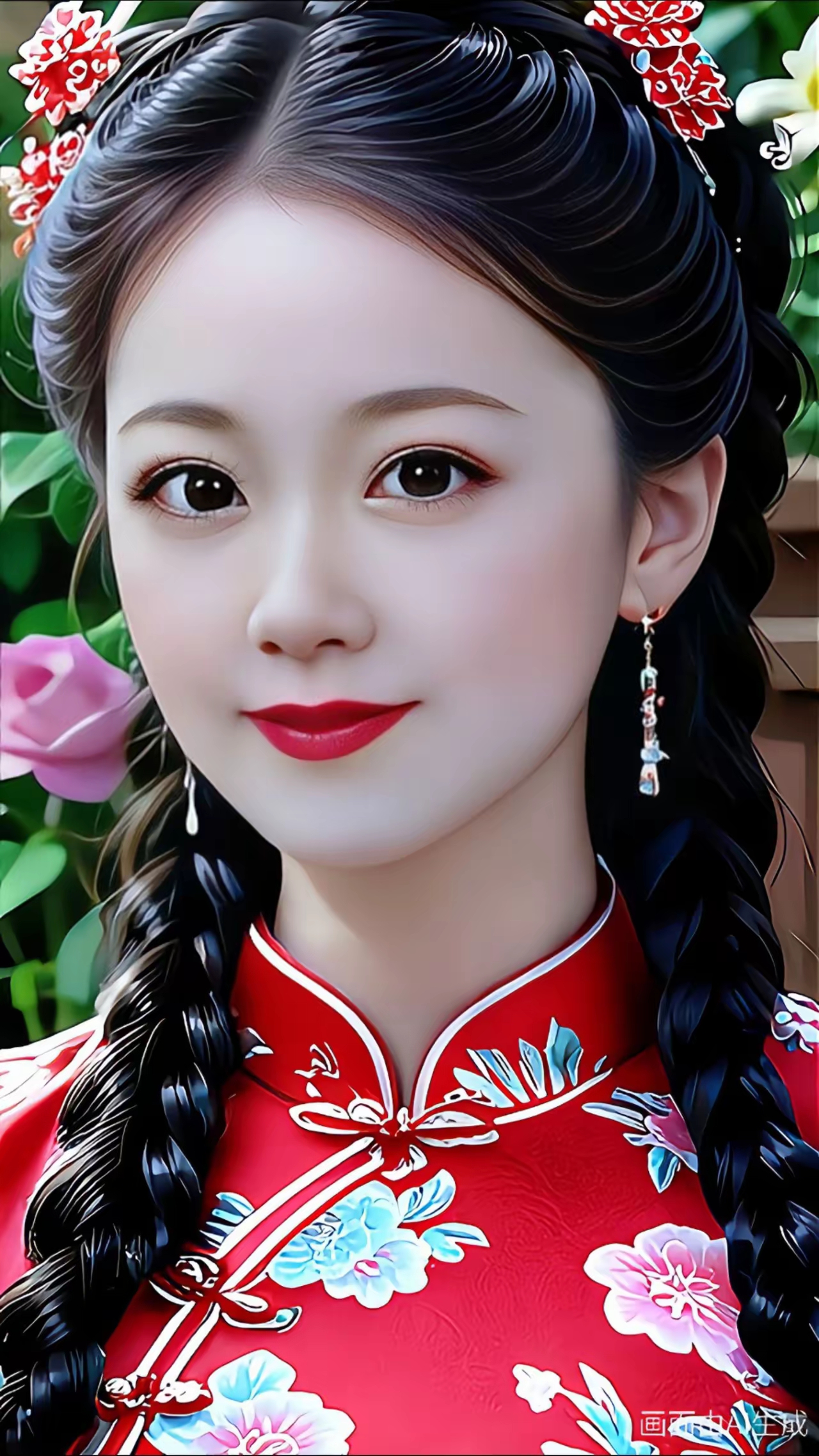 红衣美女,楚楚动人!