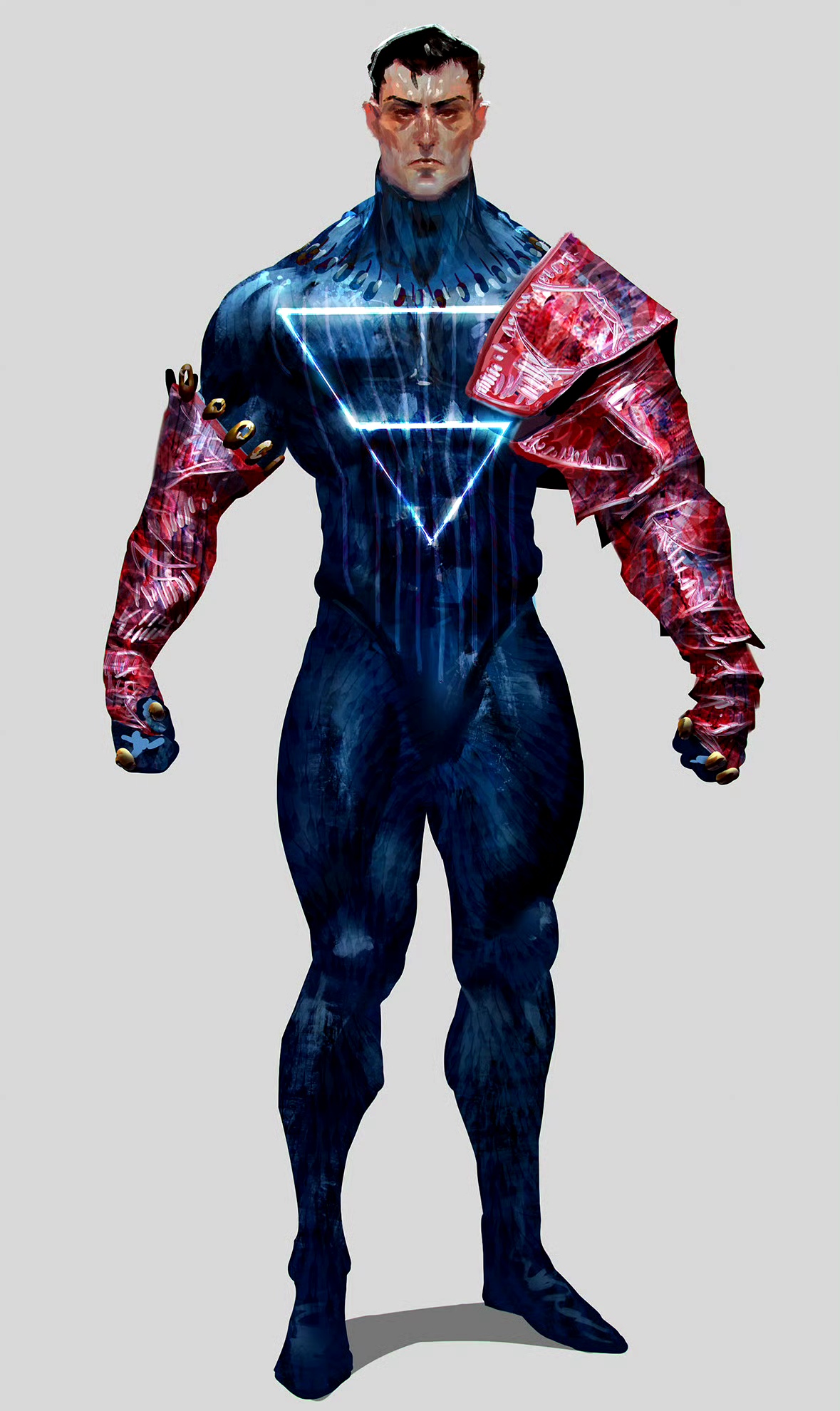 nambiarooran绘制的一组超人插画作品,描绘了不同造型的超人形象