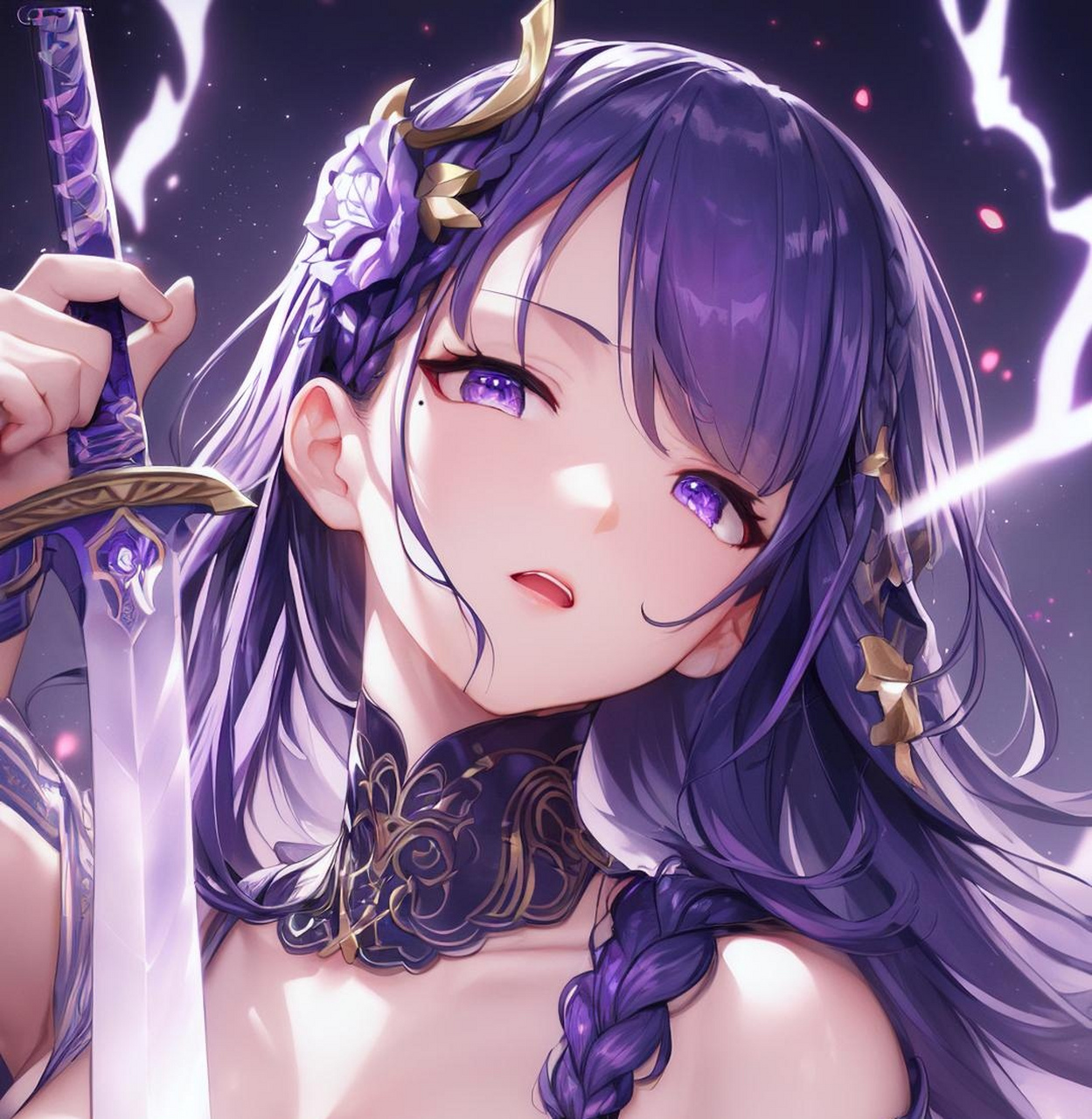 拔刀的雷电将军也太美了吧!#原神