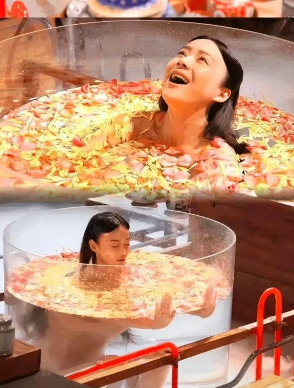 拍电视剧,只有特写,不拍下半身了……哈哈哈哈