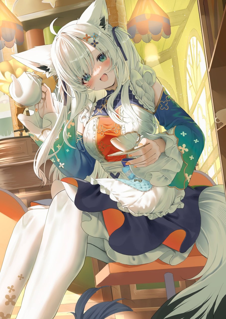 虚拟主播# 换上了新衣服的白上吹雪 twi:じんべい