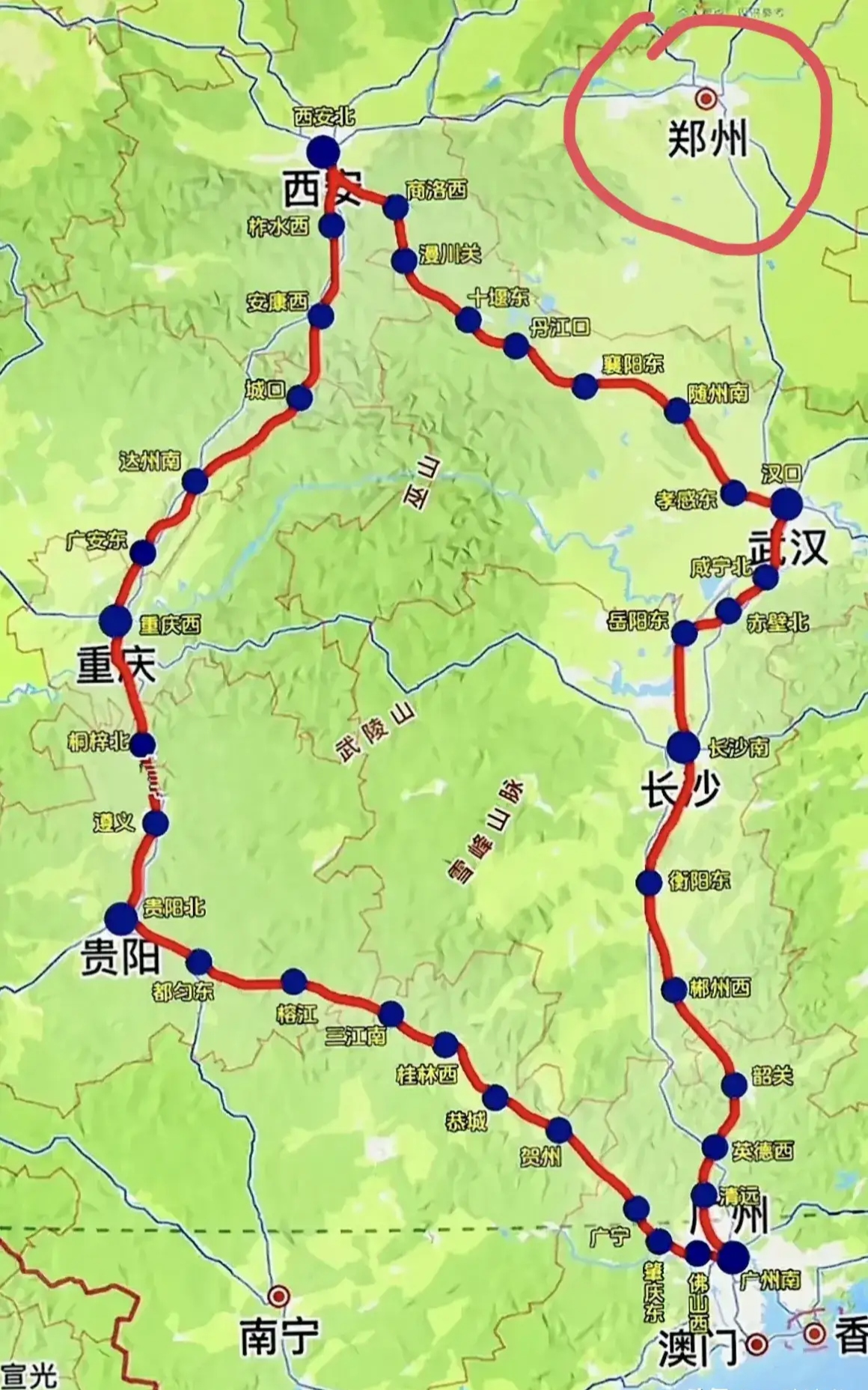 西武高铁和西渝高铁修通后,郑州可能要尴尬了