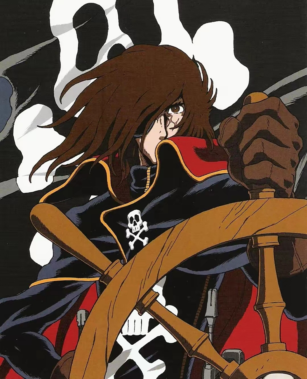 《宇宙海盗哈洛克》插画欣赏,哈洛克船长曾多次在包括名作《银河铁道