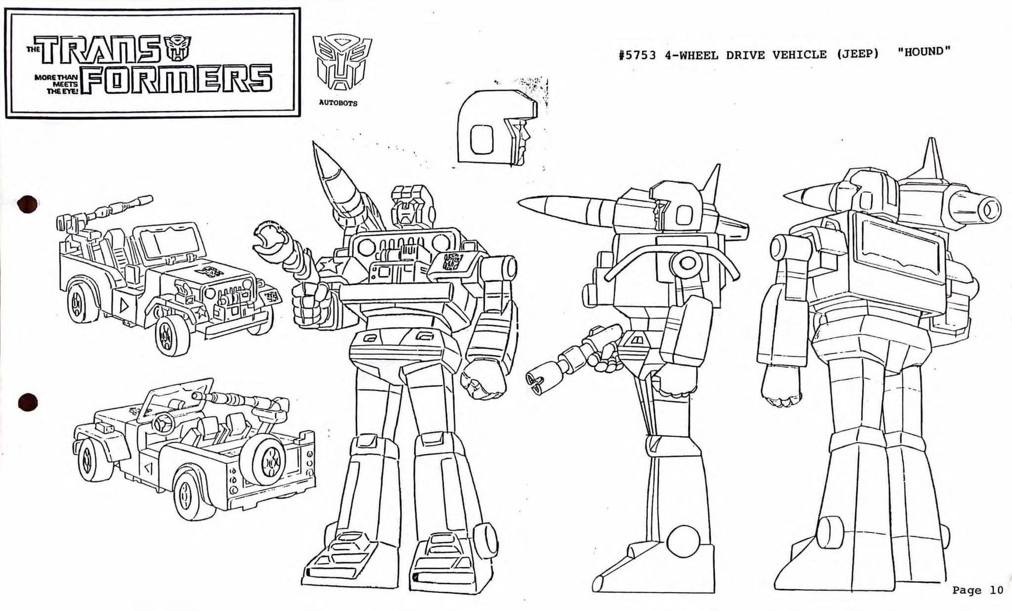 变形金刚g1动画 人物设定线稿欣赏