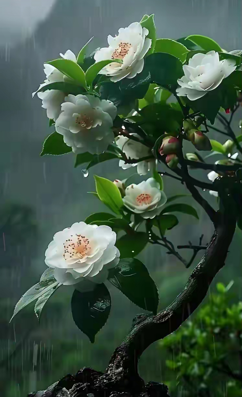 雨中花图片 禅意图片