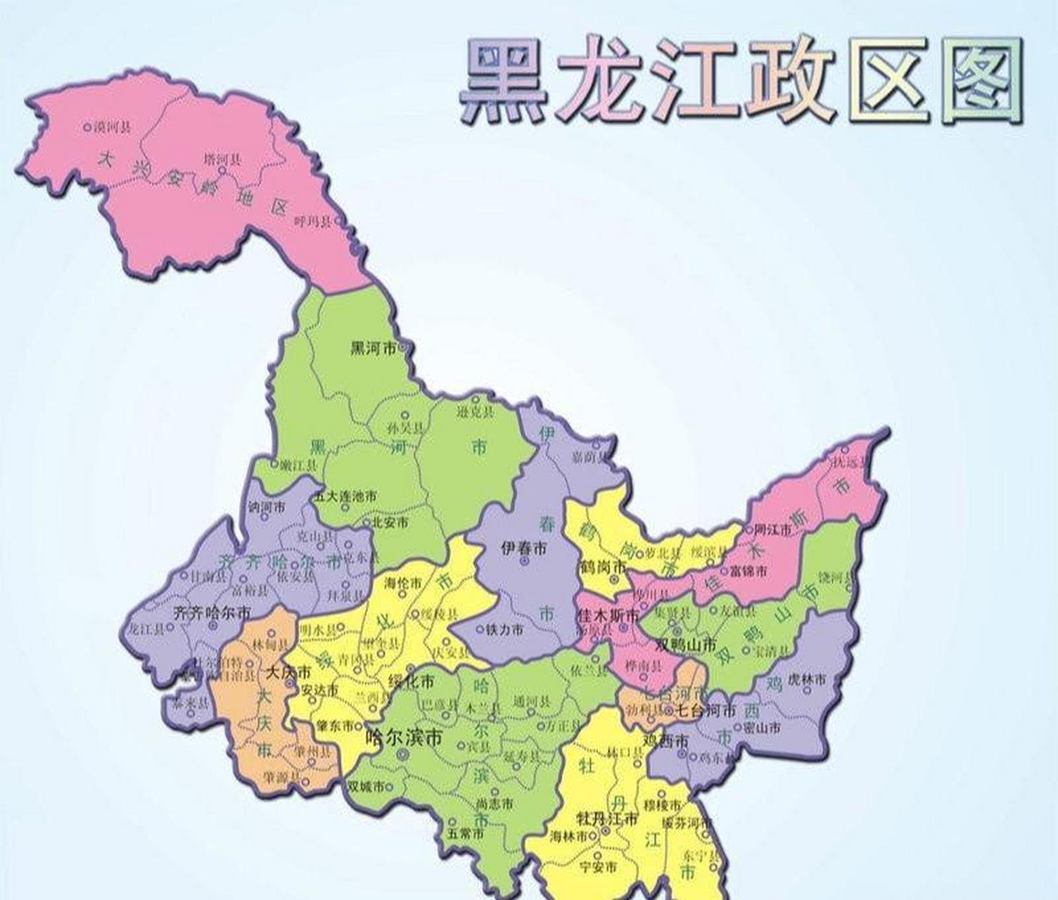 牡丹江市区域划分图图片