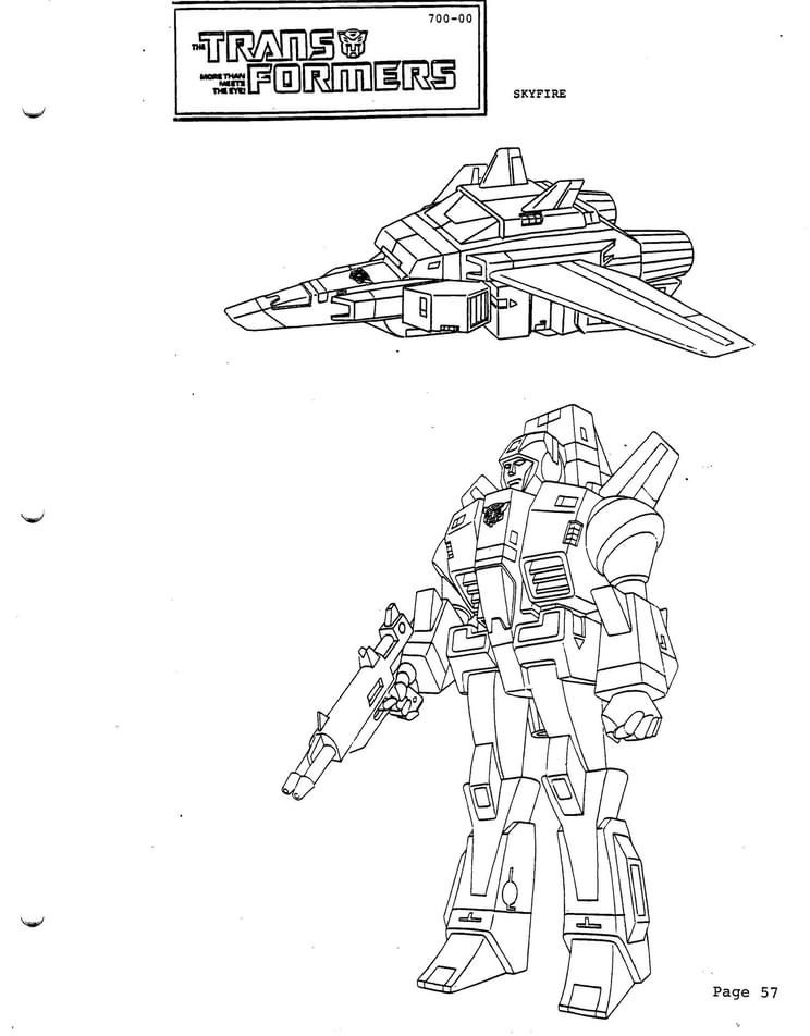 变形金刚g1动画 人物设定线稿欣赏