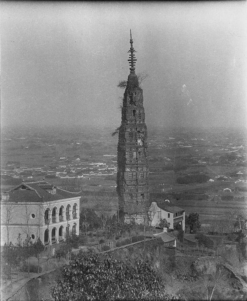 100年前杭州老照片,保俶(chù)塔.