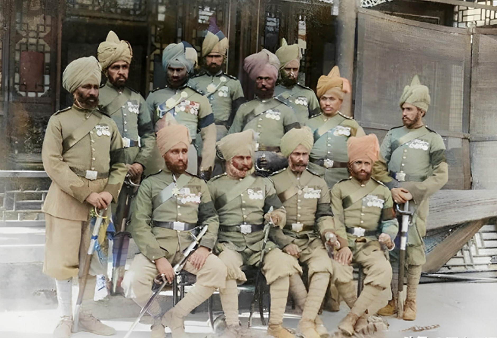 1900年八国联军侵华时,在北京城驻扎的英属印度士兵,主要是印度锡克教