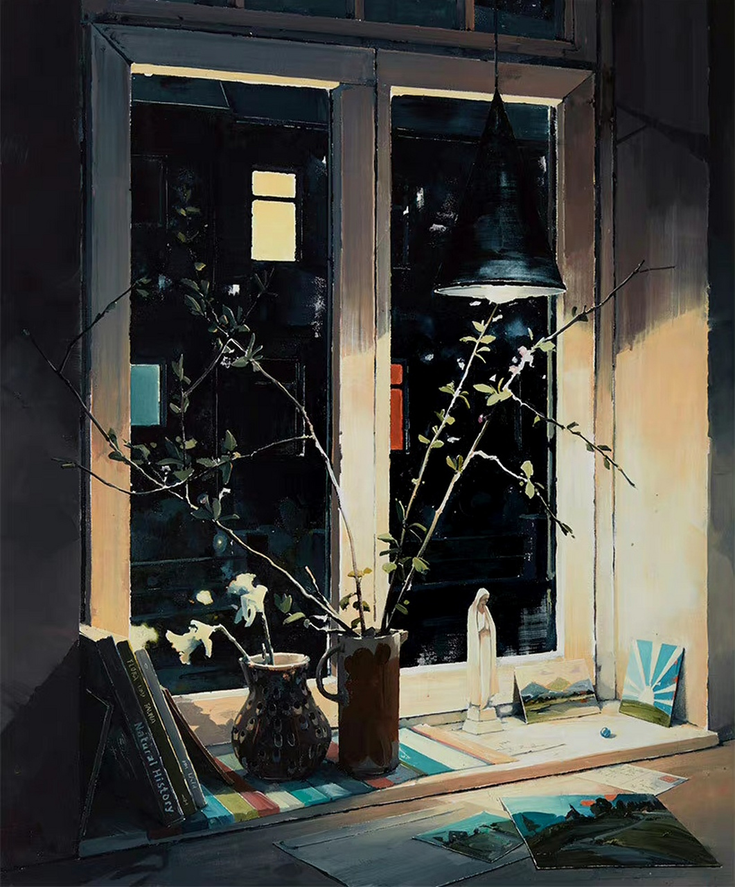 德国艺术家sven kroner绘画作品欣赏,作品用灰色调捕捉光影,描绘了