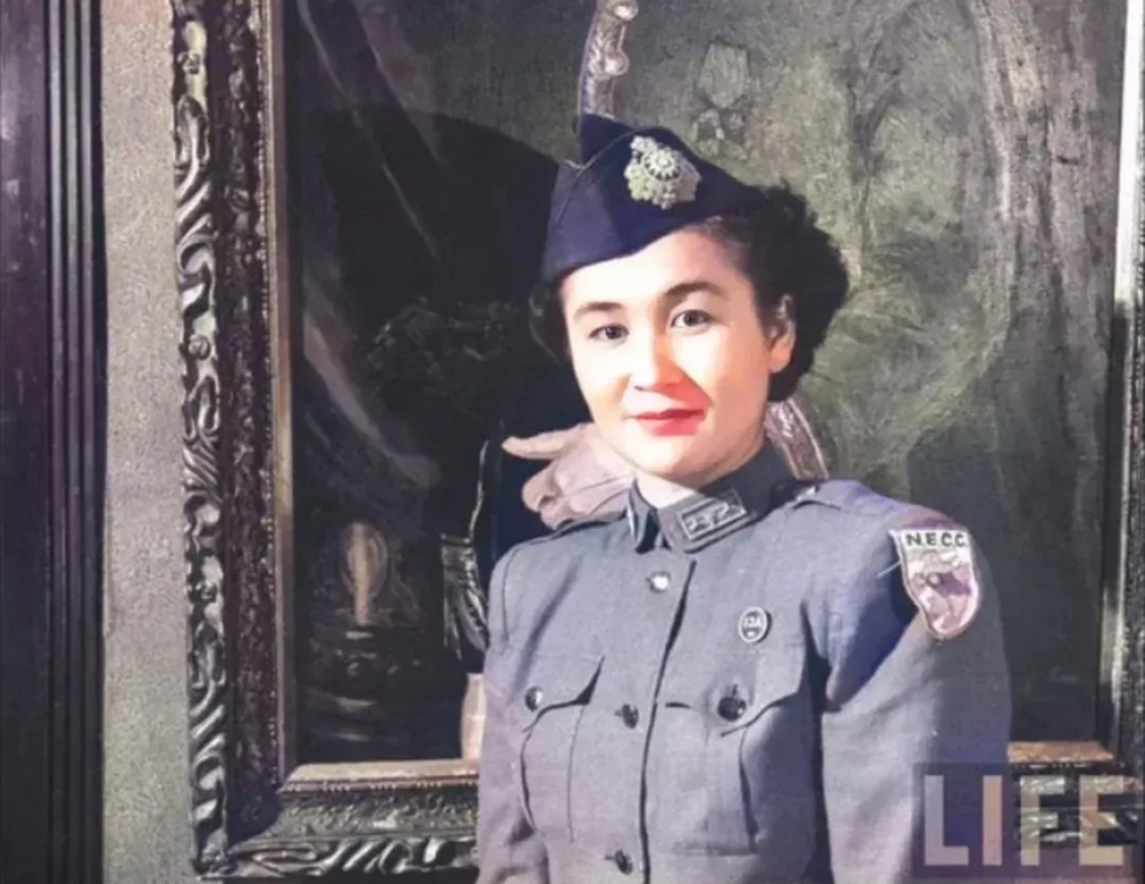 1946年,一位国军女上校阿里亚尼·李的罕见留影