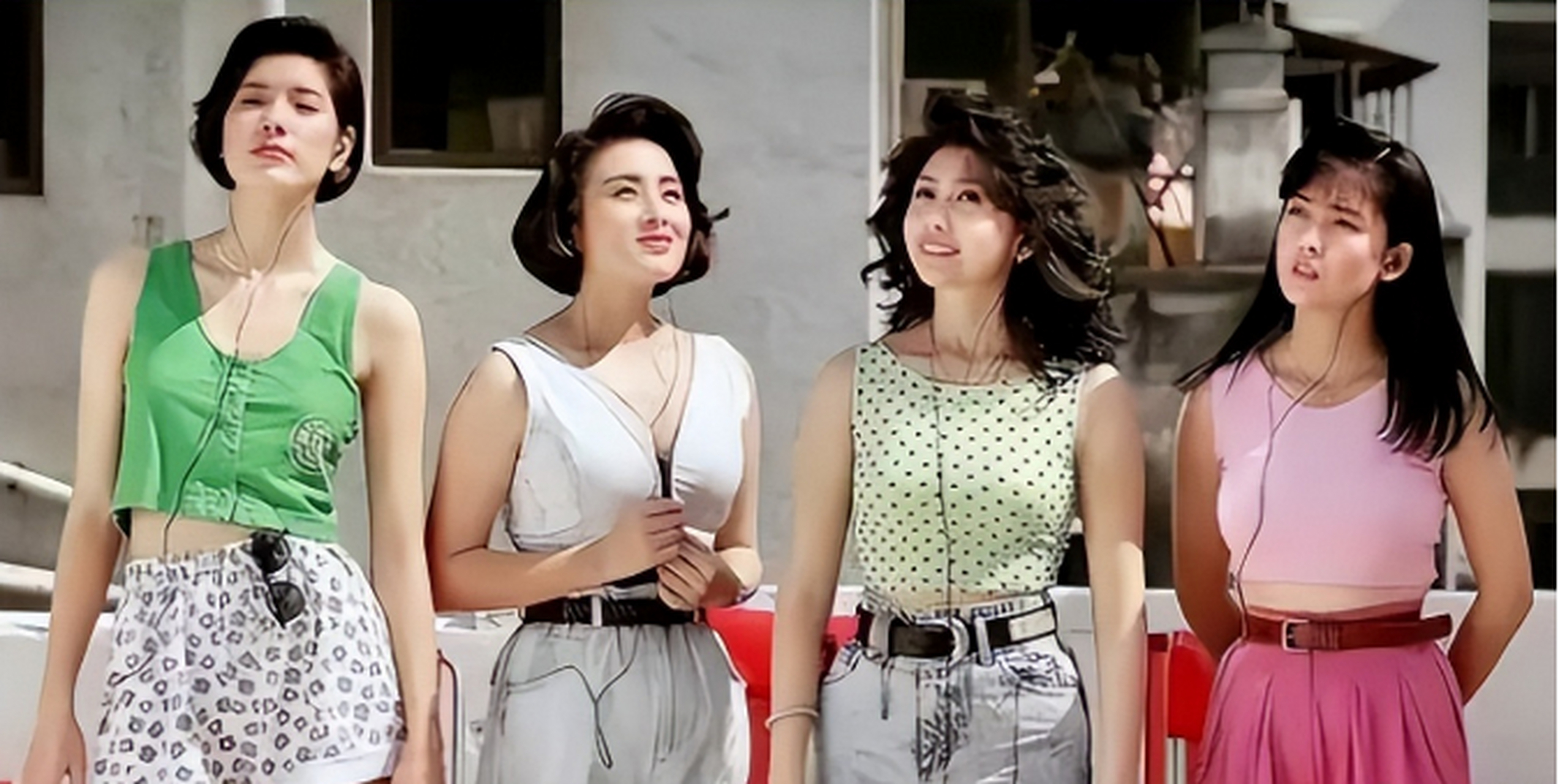 90年代初期,香港四位美女的合影