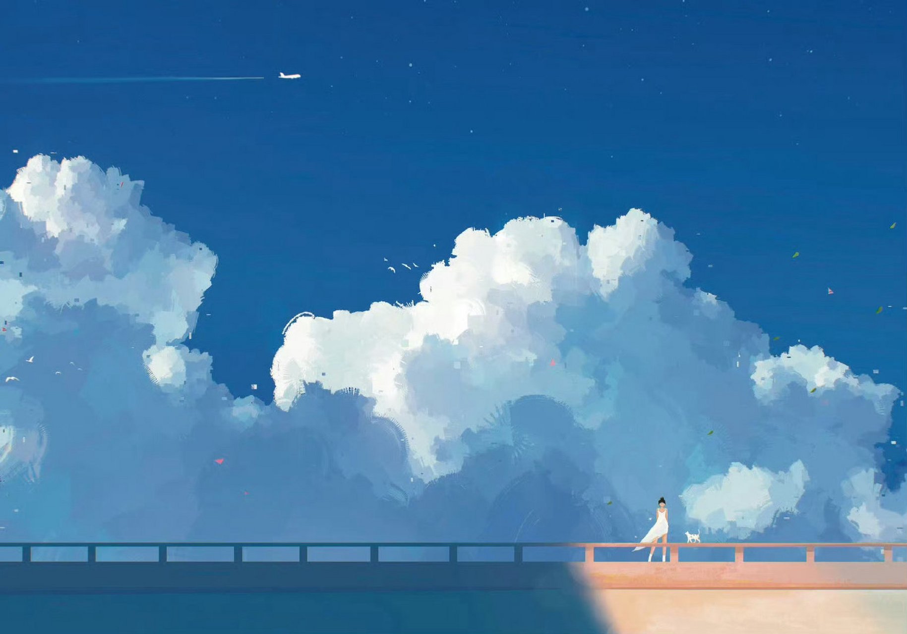 蓝色ipad电脑壁纸 676767